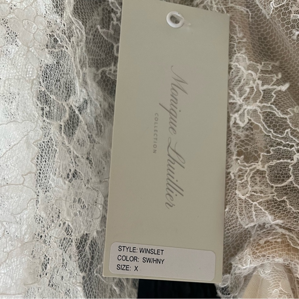 MONIQUE LHULLIER | Winslet | 2017 | Lace Wedding Dress A-Line Gown Long Sleeves - Picture 6 of 16